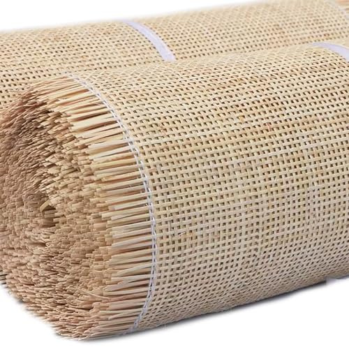 RHUIRKF Wiener Geflecht, 60cm Breites Natürliches Rattan Rolle für Möbel, Rattan Gurtband Rolle, Natur Vorgewebtes Offenes Netz Rolle für Heimdekoration Stuhl Schrank(35x200cm)