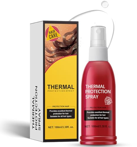 Spray de protection contre la chaleur pour cheveux et anti-casse, spray léger de protection contre la chaleur avec vitamines, hydrate, répare et protège les cheveux, convient à tous les types de