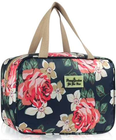 Aucuu Necessär i full storlek, resencessär, sminkväska för damer, sminkväska och make-up väskor för resor, stor tvättpåse med handtag för tillbehör för damer och herrar, 30 x 21 x 12 cm, Klassisk