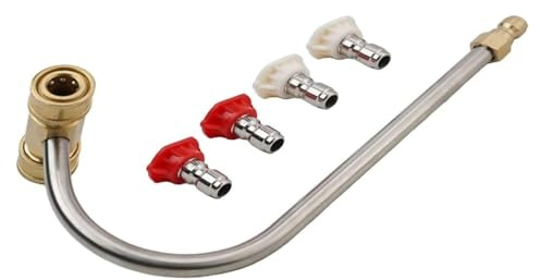 Accessoire de nettoyage de gouttières for nettoyeur haute pression avec buses, rallonge télescopique, embouts for nettoyeur haute pression
