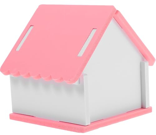 ULTECHNOVO Casa Escondite para Hámsters y Chinchillas de PVC Rosa, Lugar Seguro y Divertido para Descanso y Juego de Animales Pequeños