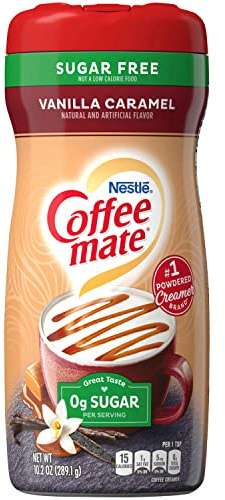 COFFEE-MATE - VANILLA CARAMEL - SUGAR FREE CREAMER - 289.1g - AMERICAN IMPORTED