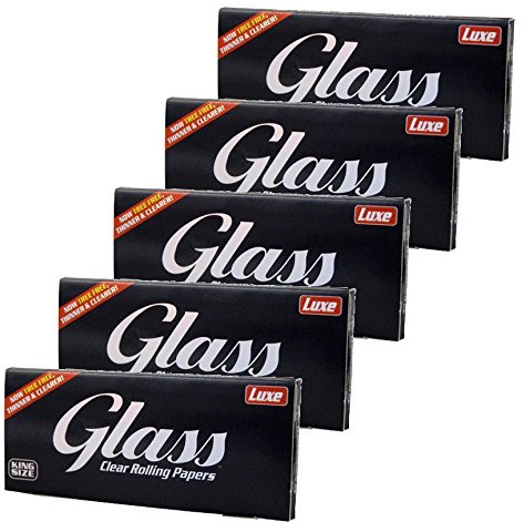 Glass Papel de liar transparente tamaño Rey BIO [5x40]