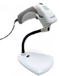 Code CR1411-PKU CR1400 Barcode Reader, 6' Straight USB Cable, Stand, Light Gray