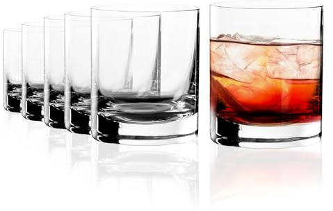 Stölzle Lausitz Whisky Gläser New York Bar 6er-Set 190 ml – Hochwertige Whisky Tumbler in zeitlosem Design – Whiskygläser aus bleifreiem Kristallglas – Spülmaschinen - & stoßfest, Made in Germany
