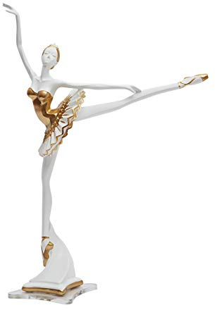 Amoy-Art Mujer Figura Escultura Yoga Figure Decorativa Dama Regalo Bailarina Estatua Modern Interior Salon Arte Resina Decoración del Hogar 30cm