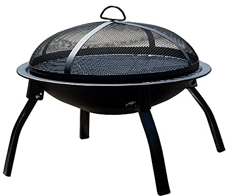 jiande Cuenco portátil Plegable de Fuego de Fuego Barbacoa Charbacoa de carbón de Barbacoa al Aire Libre Grande Villa Barbacoa Parrilla 55 cm para Acampar Hoguera/calefacción