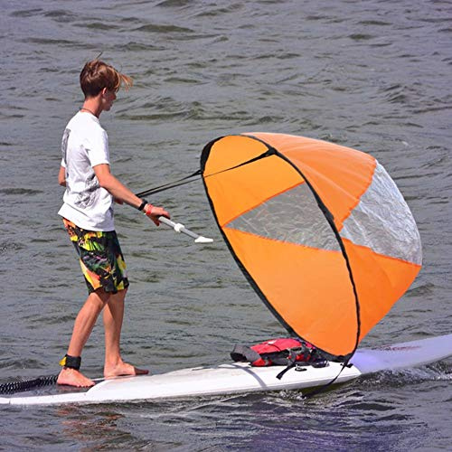 Remo de Viento de Vela Plegable, Remo de Viento de Vela Kayak Remo de Viento de Vela Ventana Transparente para Deportes Acuáticos para Bote de Remos Canoa Bote Inflable