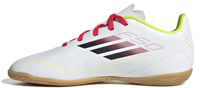 adidas Unisex – Barn F50 CLUB Football boots Indoor Kids, ftwr white/core black/solar yellow, 28 1/2 EU