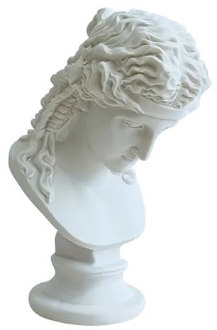 Cozylkx Weiße Büstenstatue Aus Kunstharz, Skulptur Mit Büste Aus Der Griechischen Mythologie Für Heimbüro, Schreibtisch, Bücherregal, Dekoration