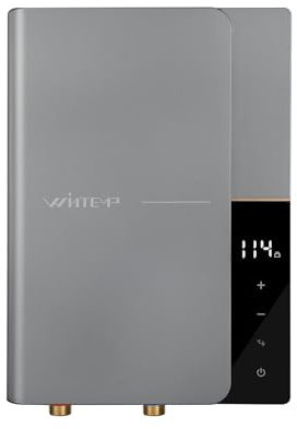 WINTEMP 11kW Electric Tankless Water Heater 240V, Endless On-Demand Hot Water Heater, LED Temperature Display, Self-Modulating Energy Saving, Space-Saving Design, Ideal for Bathroom and Kitchen
