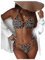 GORGLITTER Bikini Damen Set Neckholder Bikini Top High Waist Bikini Set Tanga Sexy Leoparden Bikini Triangel Bikini Zweiteiliger Badeanzug Bademode Swimsuit Leo XL