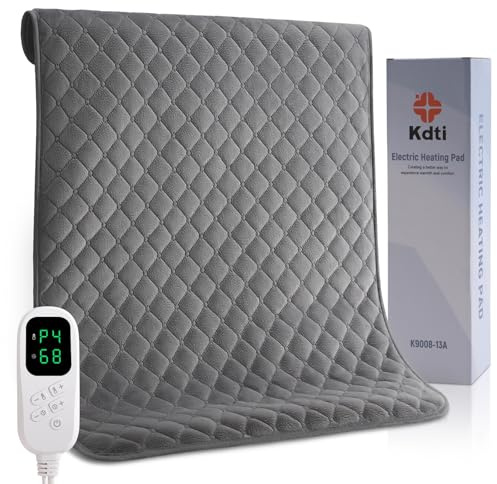 Coussin Chauffant Électrique 60x80cm avec Arrêt Automatique et 6 Niveaux de Température, pour le Dos, la Cervicales et les Épaules, Lavable en Machine, Le Cadeau Parfait pour Parents ou Épouse