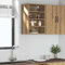 Gecheer Hängeschrank Riga Artisan-Eiche 40x29,5x60 cm Holzwerkstoff hängender Lagerschrank Wohnzimmer Schlafzimmer