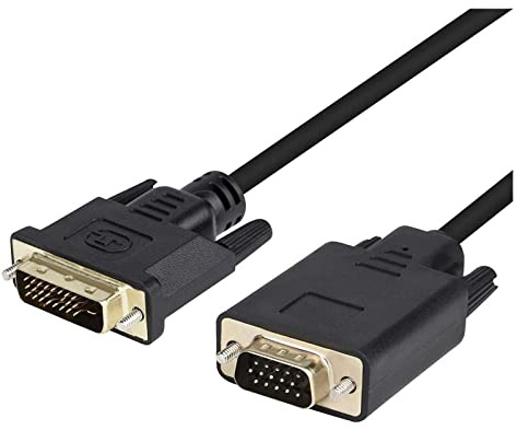 1,8 m videokabel DVI 24 + 1 stift till VGA 15 stiftskabel för att ansluta PC-skärmprojektor och TV-skärm DVI-kabel till VGA-kabel