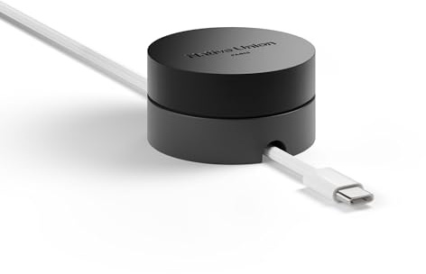 Native Union Weighter – kabelvikt/hållare skrivbordstillbehör för arbetsyta eller nattduksbord – halkfri kabelorganisatör – metall- och silikondesign – för alla kablar inklusive USB-C och blixt (svart