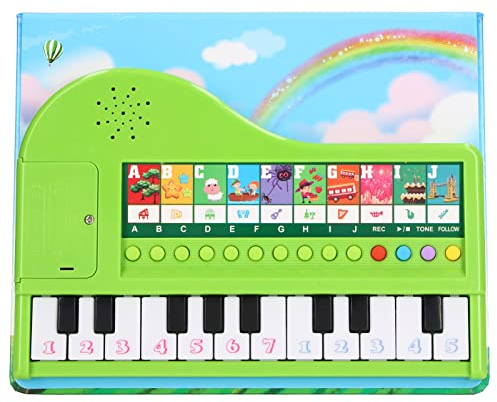 Alomejor Libro Giocattolo per con Funzione di Registrazione, 20 Tasti Luminosi e 10 Canzoni, per Bambini Dai 3 Anni in su