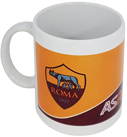 AS Roma Tazza in Ceramica con Interno Bordeaux