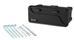 DAKEN Cassetta portautensili BLACKIT 550x250x295 mm 23 l con staffe di montaggio incluse contenitore per rimorchi auto e furgoni cassone attrezzi plastica nero 82202