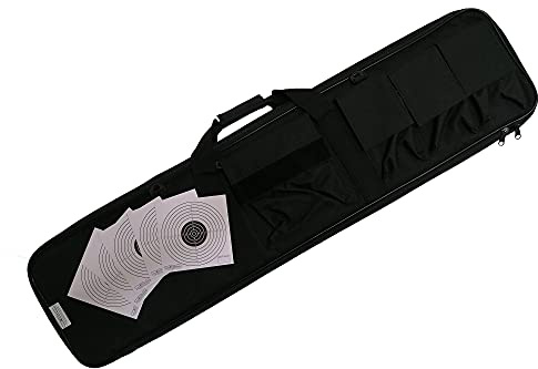 Glac Store® Borsa Porta Fucile Sacca Custodia Softair Soft Air con Tasche ed Imbottitura Colore Nero 109 cm Capiente Grande