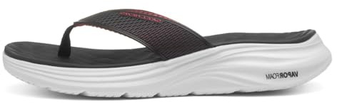 Skechers Homme Vapor Foam Sandal Sayto, Black Kpu Red Trim, 41 EU