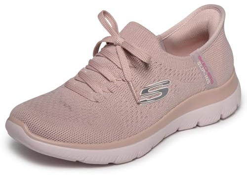 Skechers Damen Summits New Daily Turnschuhe, Light Mauve Knit/Light Pink Trim, 39 EU