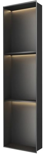 Vasca da bagno extra profonda in acciaio inox, impermeabile, salvaspazio, per saponi, bottiglie e oggetti essenziali per il bagno