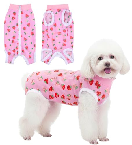 Culinavog Traje Recuperación para Perro, Body Perro Transpirable Protector de Heridas Abdominales, Trajes de Protección de Heridas, Body Postoperatorio para Perros, Gatos Después de la Cirugía (M, A)