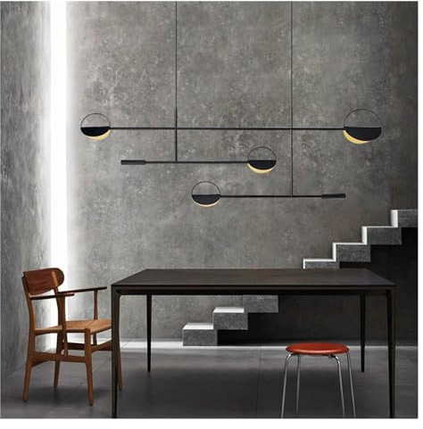 Luminaria De Suspensión Led Moderna - Lámpara Colgante Línea Geométrica Hierro Aluminio Barra Cocina for Comedor,Lujo