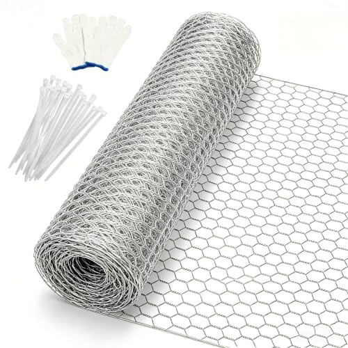 FAHAKO Rat Proof Rodent Mesh Roll, 0.4M x 7M Galvanized Steel Wire Mesh | Vegetables Garden Rabbit Fencing, Snake Fence, Chicken Gopher Racoons Critters Block Rats, & Small Animals