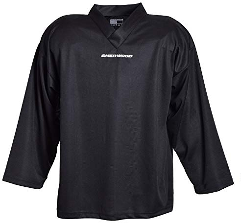 Sherwood Erwachsene Trainingstrikot Sher-Wood Practice Jersey, Schwarz, XL