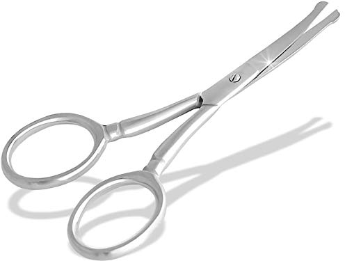 InstrumenteNRW Nagelschere gebogener Schnitt, 9 cm, Silber, Edelstahl