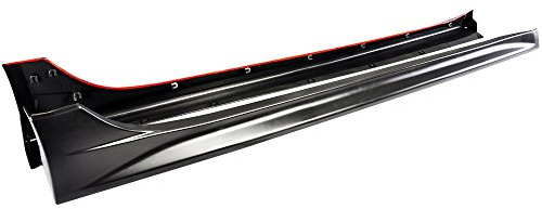Side Skirts Compatible with 2008-2015 Mitsubishi Lancer EVO, Side Skirts Extension Pair 2PC Unpainted Black EVO Style by IKON MOTORSPORTS, 2009 2010 2011 2012 2013 2014