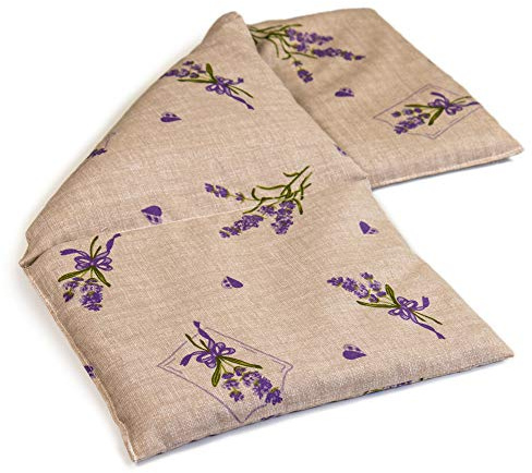 Cuscino riscaldabile con semi di colza, 20x50cm. Cuscino termico con 3 compartiment per la schiena, il ventre e molto altro. Terapia caldo e freddo (fiore romantico)