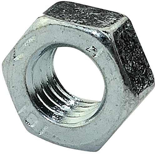 AERZETIX - Set di 10 - Dadi esagonali - Passo/Filettatura sinistra - Senso orario inverso - Acciaio zincato - Filettatura M5 metrica femmina - Fai da te - Argento - C45728