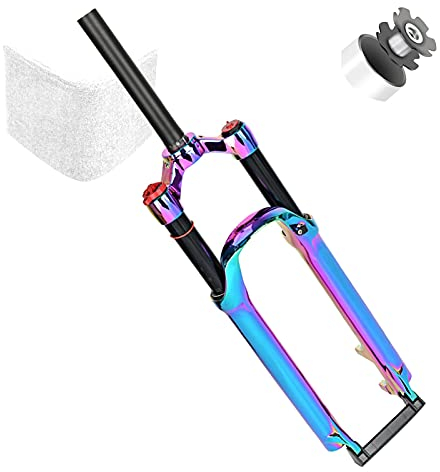 TOMYEUS Mountain Bike Suspension fork 26 Inch Ultralight Shock Absorber 1-1/8 ” Shoulder Lock 27.5 ” 29 ER MTB Front Fork Travel 120mm (Size : 26 inch)