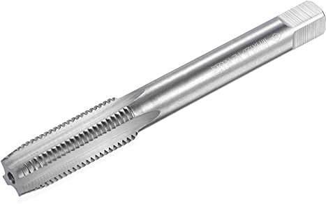 sourcing map Macho Fresado Rosca Roscado M11 x 1,25, Métrico Izquierda Mano Máquina HSS (Alta Velocidad Acero) Sin Recubrimiento 4 Rectas Ranuras Tornillo Rosca H2 Tolerancia