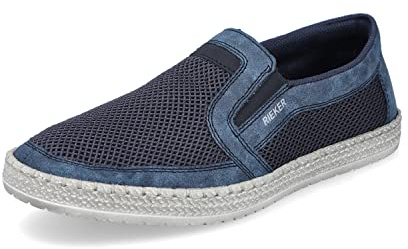 Rieker Pantuflas para Hombre B5264 Slip On, Azul, 40 EU