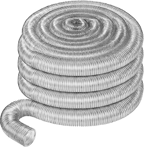 Therwen 4 x 70' Flexible PVC Dust Collection Hose, Heavy Duty Dust Debris, Fume Collection Puncture Resistant Clear Vacuum Hose