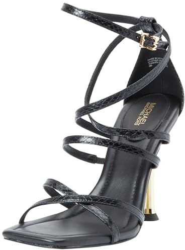 MICHAEL KORS Damen Imani Strappy Sandal, Black, 37 EU