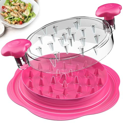 SURETIVIAN Kycklingdokumentförstörare stor kyckling bröst dokumentförstörare verktyg twist med borste och gaffel; synligt kött dokumentförstörare maskin, halkfri remsa, ergonomiskt handtag, BPA-fri,