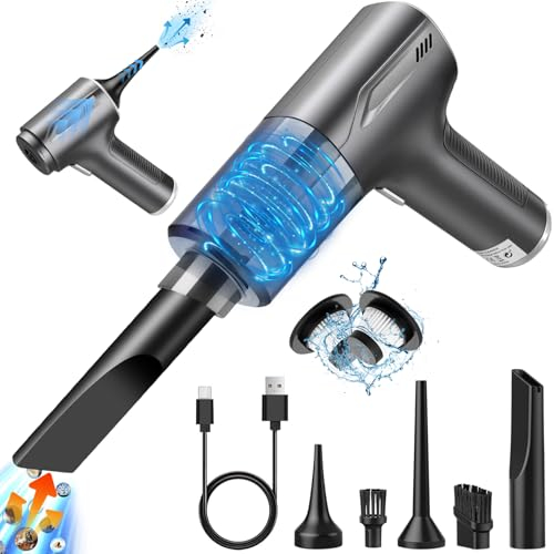 AGARELE Handstaubsauger Auto Kabellos,7000PA Akku Handstaubsauger Kabellos,2 in 1 Mini Autostaubsauger Staubsauger & Gebläse,Aufladbar Tragbar Staubsauger für Auto,Haus,Tierhaare Büro