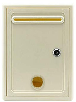 CAFIEDR Cassetta Postale, Cassette postali di Sicurezza per Ufficio, Appartamento, in Stile Inglese, da Parete, per pareti Esterne, Matrimonio, Bianco
