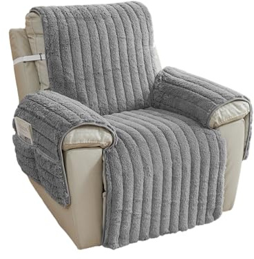 EBETA Relaxsesselhussen Liegesesselbezug Sesselbezug Sofa Armlehnenbezüge, Husse für Loungesessel Sesselschoner Sesselauflage, Schutzbezug Anti-Rutsch (Grau)