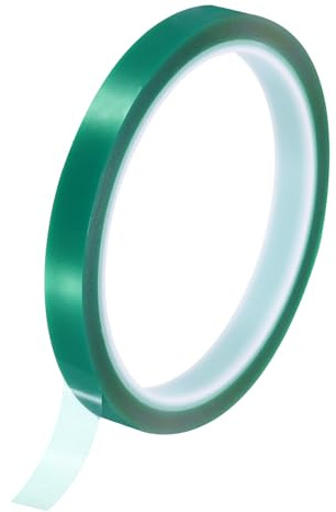 QUARKZMAN Cinta Térmica Verde, 1 Rollo 10mmx33m 108ft Cinta Resistente Al Calor de Alta Temperatura para Sublimación, Prensa de Vinilo, Sin Residuo