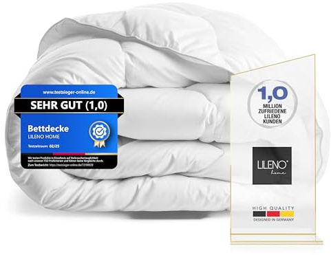 LILENO HOME Premium Bettdecke 135x200 Ganzjahresdecke (2er Set) | 95°C waschbar, Sanitized & Oeko-Tex Decke 135x200 | Allergikerfreundlich, Geräuscharm & Wolkenweich | Mikrofaser Blanket Made in EU