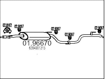 MTS Company 01.96670 Rear Silencer