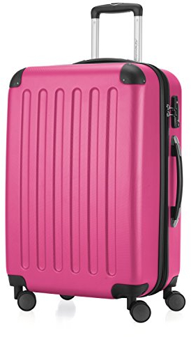 HAUPTSTADTKOFFER - SPREE - Valigia rigida, Trolley espandibile, Bagaglio con 4 ruote doppie, TSA, 65 cm, 74 litri, Rosa