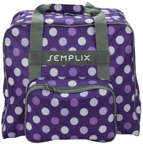 SEMPLIX Sac Overlock/Coverlock 44x38x33 cm – Rangement Solide, Violet/Lilas