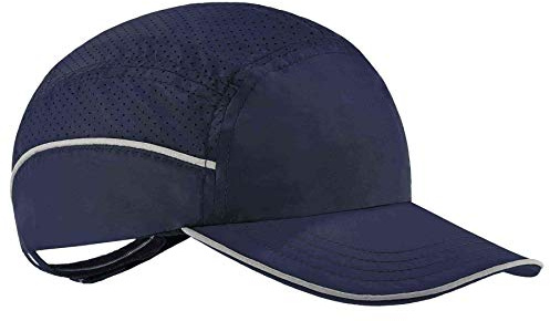 Ergodyne Skullerz 8955 Lightweight Bump Cap, Baseball Hat Style, Breathable Head Protection, Long Brim, Navy
